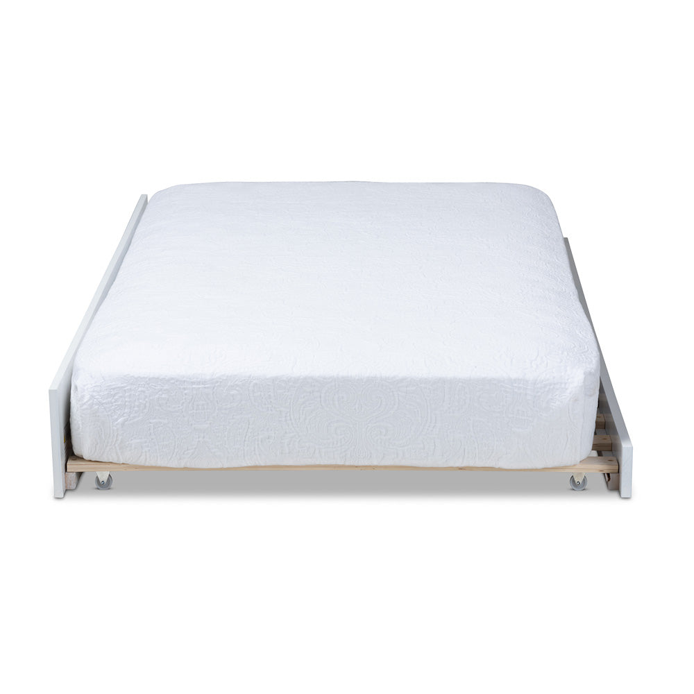 Baxton Studio - Mariana Trundle in White - Mariana-White-Trundle view 2