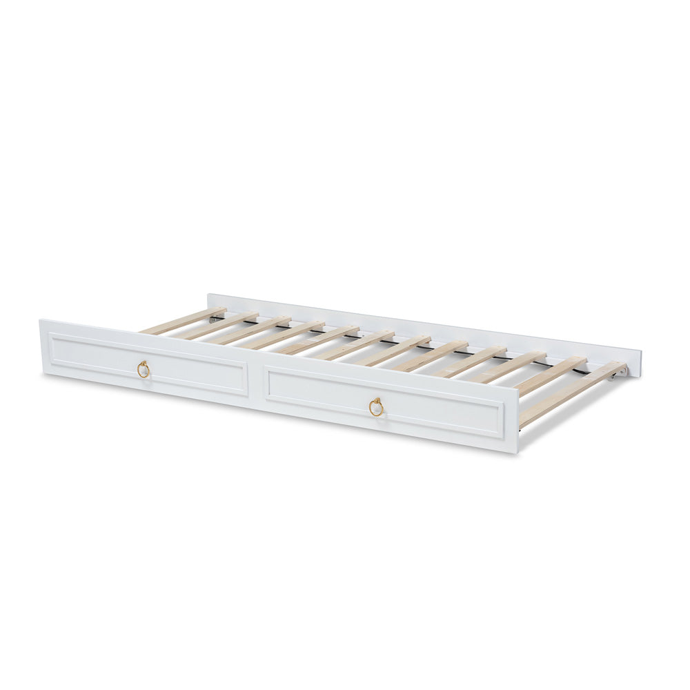 Baxton Studio - Mariana Trundle in White - Mariana-White-Trundle view 3