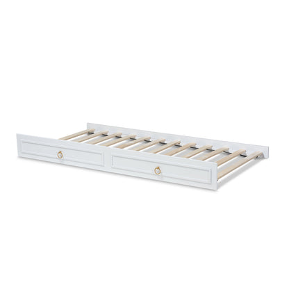 Baxton Studio - Mariana Trundle in White - Mariana-White-Trundle view 3