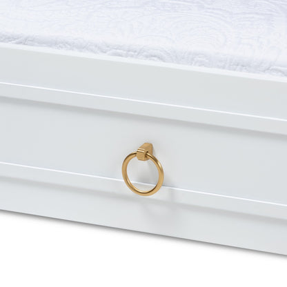 Baxton Studio - Mariana Trundle in White - Mariana-White-Trundle view 4