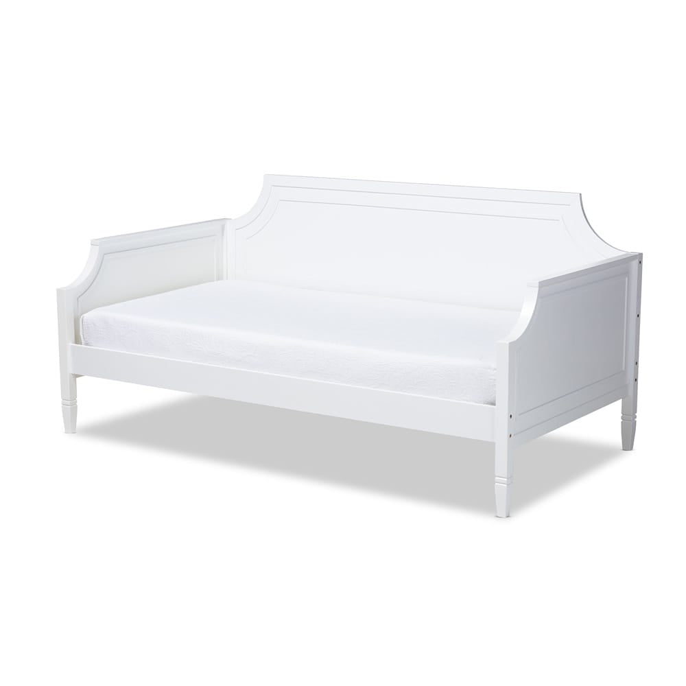 Baxton Studio - Mariana Twin Size Daybed in White - Mariana-White-Daybed view 1