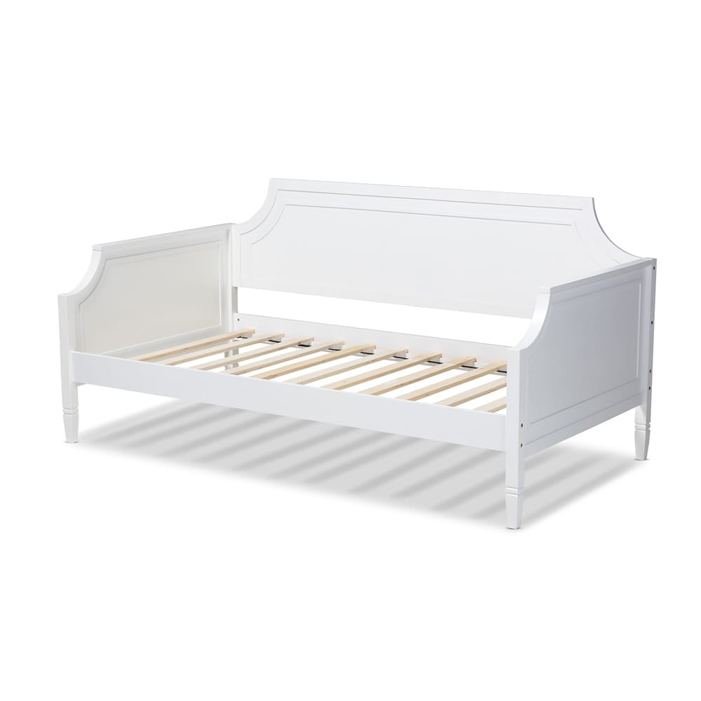 Baxton Studio - Mariana Twin Size Daybed in White - Mariana-White-Daybed view 3