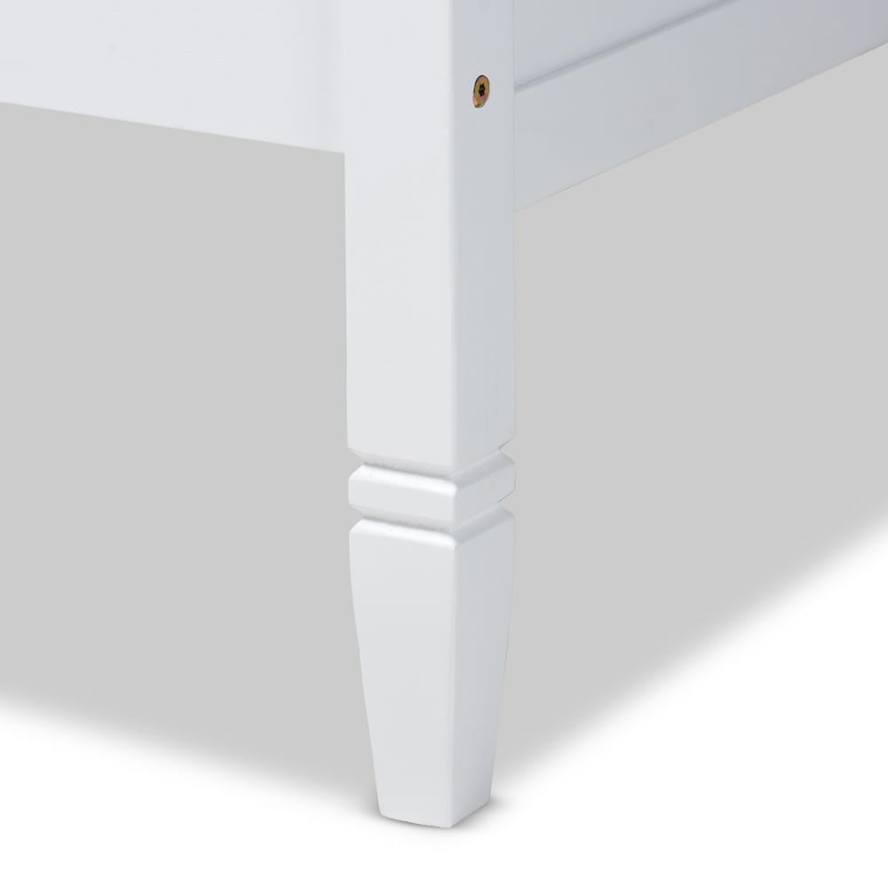 Baxton Studio - Mariana Twin Size Daybed in White - Mariana-White-Daybed view 5