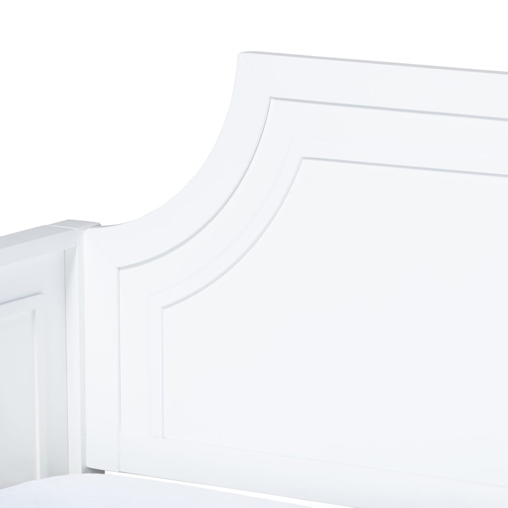 Baxton Studio - Mariana Twin Size Daybed with Trundle in White - Mariana-White-Daybed-T view 6