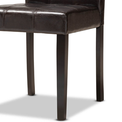 Baxton Studio - Marie Dining Set in Dark Brown/Espresso Brown - Marie-Dark Brown-7PC Dining Set view 6