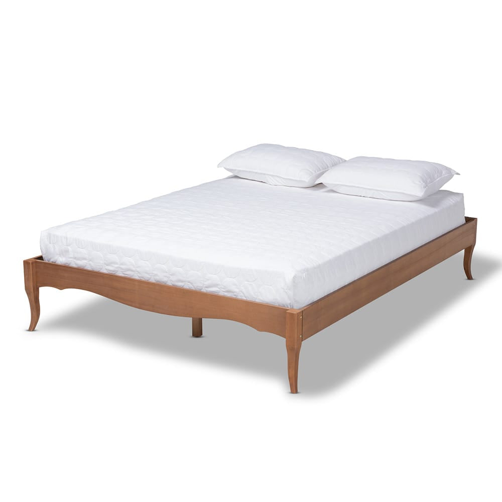 Baxton Studio - Marieke King Size Bed Frame in Ash walnut - MG97132-Ash Walnut-King-Frame view 1