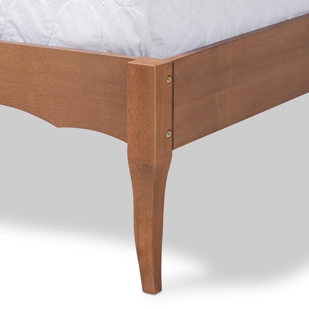 Baxton Studio - Marieke King Size Bed Frame in Ash walnut - MG97132-Ash Walnut-King-Frame view 4