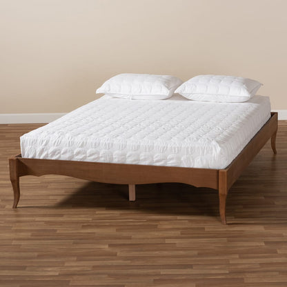 Baxton Studio - Marieke King Size Bed Frame in Ash walnut - MG97132-Ash Walnut-King-Frame view 5