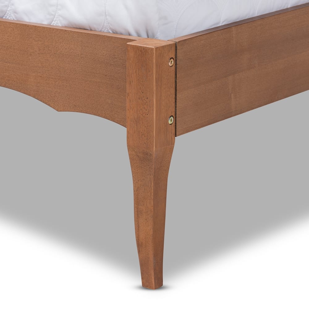 Baxton Studio - Marieke King Size Bed in Ash walnut - MG97132-Ash Walnut Rattan-King view 5