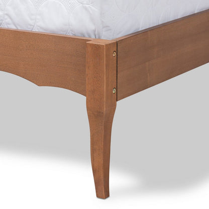 Baxton Studio - Marieke Queen Size Bed Frame in Ash walnut - MG97132-Ash Walnut-Queen-Frame view 4