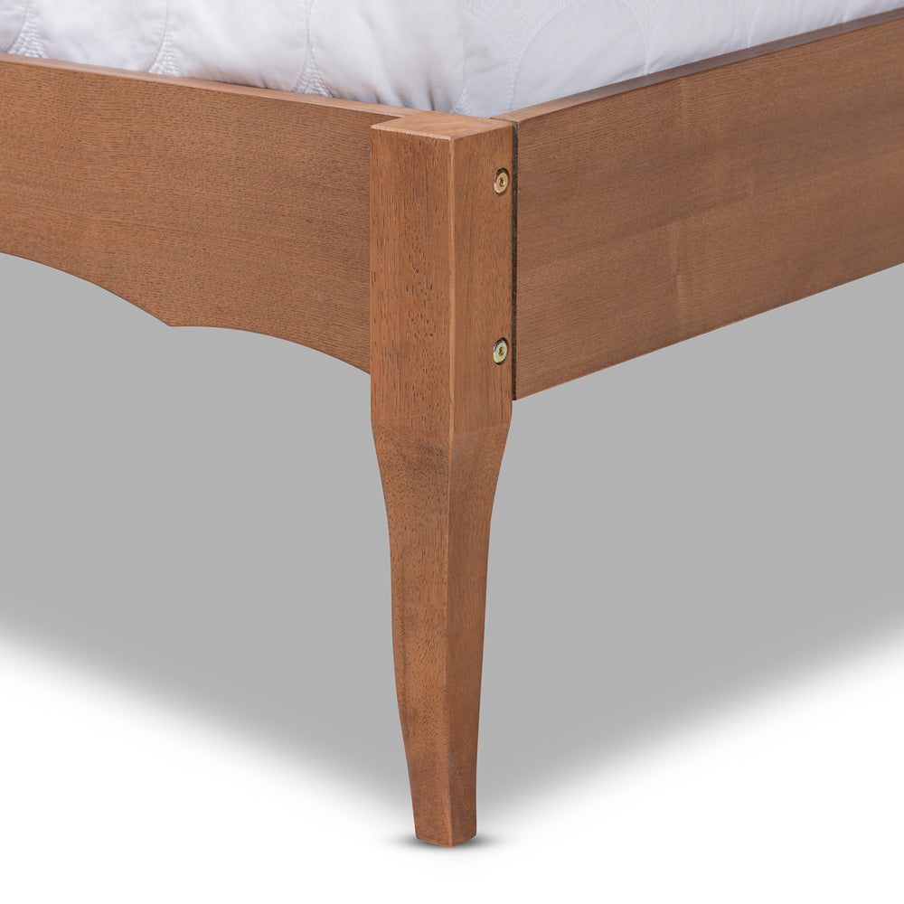 Baxton Studio - Marieke Queen Size Bed in Ash walnut - MG97132-Ash Walnut Rattan-Queen view 5