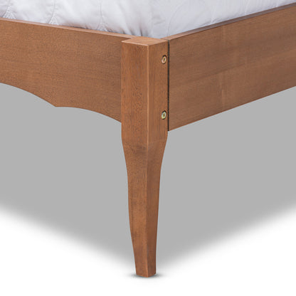 Baxton Studio - Marieke Queen Size Bed in Ash walnut - MG97132-Ash Walnut Rattan-Queen view 5