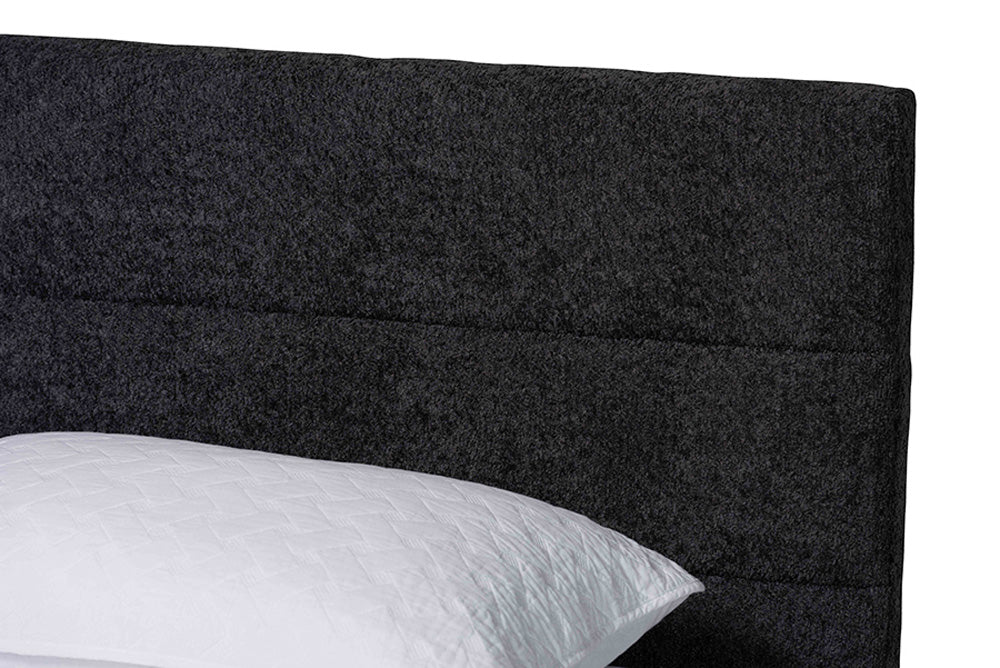 Baxton Studio - Mariette Queen Size Bed - BBT61242-XD841-26 Dark Grey/Walnut-Queen view 4
