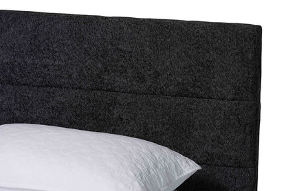 Baxton Studio - Mariette Queen Size Bed - BBT61242-XD841-26 Dark Grey/Walnut-Queen view 4