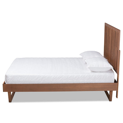 Baxton Studio - Marin King Size Bed in Walnut Brown - Marin-Ash Walnut-King view 2