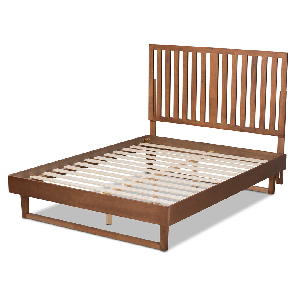 Baxton Studio - Marin King Size Bed in Walnut Brown - Marin-Ash Walnut-King view 3