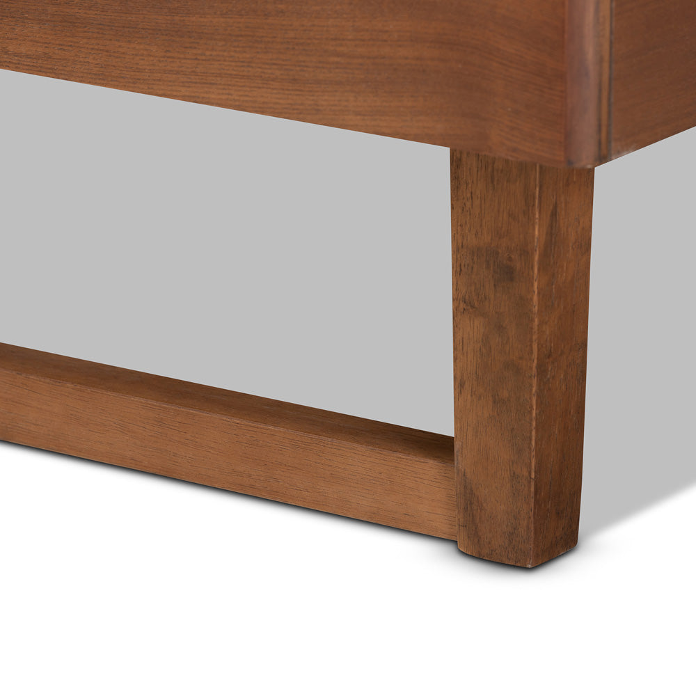 Baxton Studio - Marin King Size Bed in Walnut Brown - Marin-Ash Walnut-King view 5