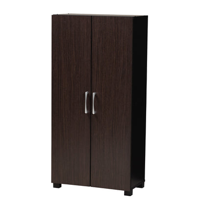 Baxton Studio - Marine Shoe Cabinet in Wenge - SESC294-Wenge-Shoe Cabinet view 1
