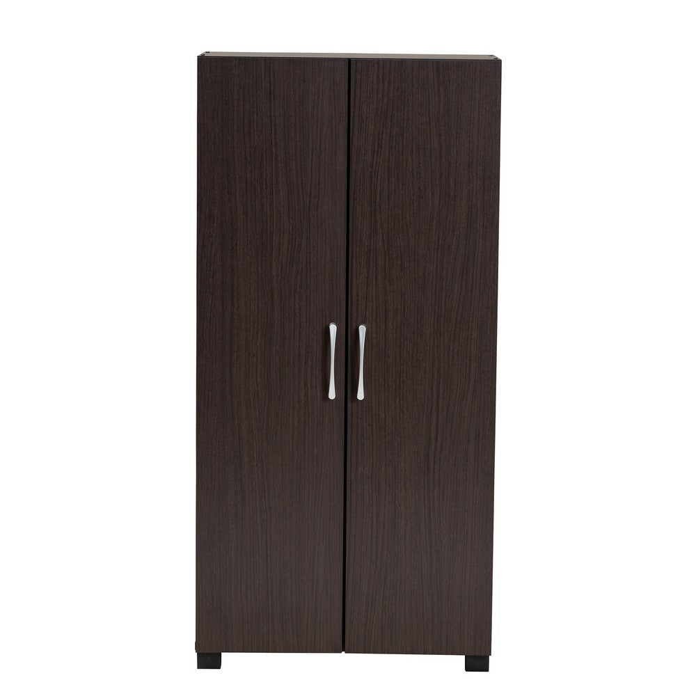 Baxton Studio - Marine Shoe Cabinet in Wenge - SESC294-Wenge-Shoe Cabinet view 3