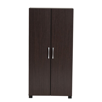 Baxton Studio - Marine Shoe Cabinet in Wenge - SESC294-Wenge-Shoe Cabinet view 3
