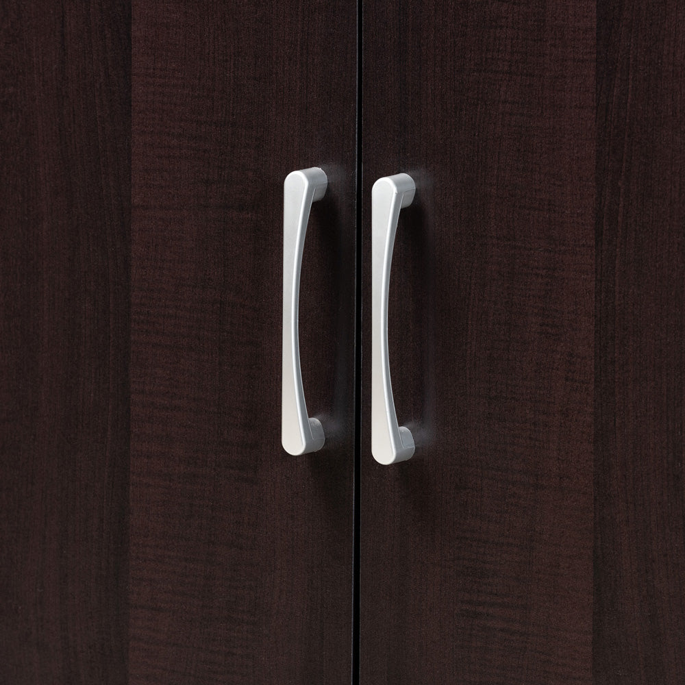 Baxton Studio - Marine Shoe Cabinet in Wenge - SESC296-Wenge-Shoe Cabinet view 5