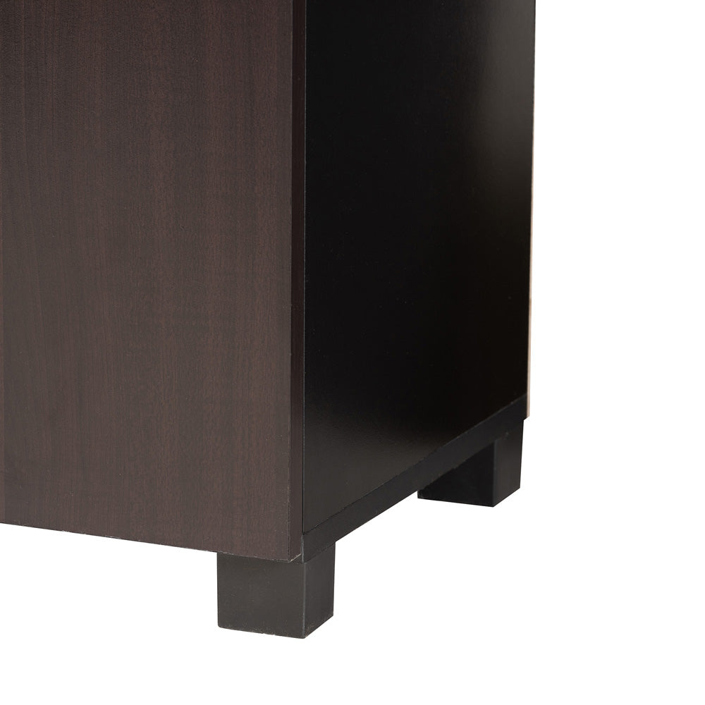 Baxton Studio - Marine Shoe Cabinet in Wenge - SESC296-Wenge-Shoe Cabinet view 6