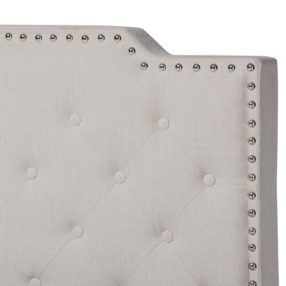 Baxton Studio - Marion Full Size Bed in Beige/Black - Marion-Beige-Full view 4