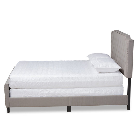 Baxton Studio - Marion King Size Bed in Grey/Black - Marion-Grey-King view 2