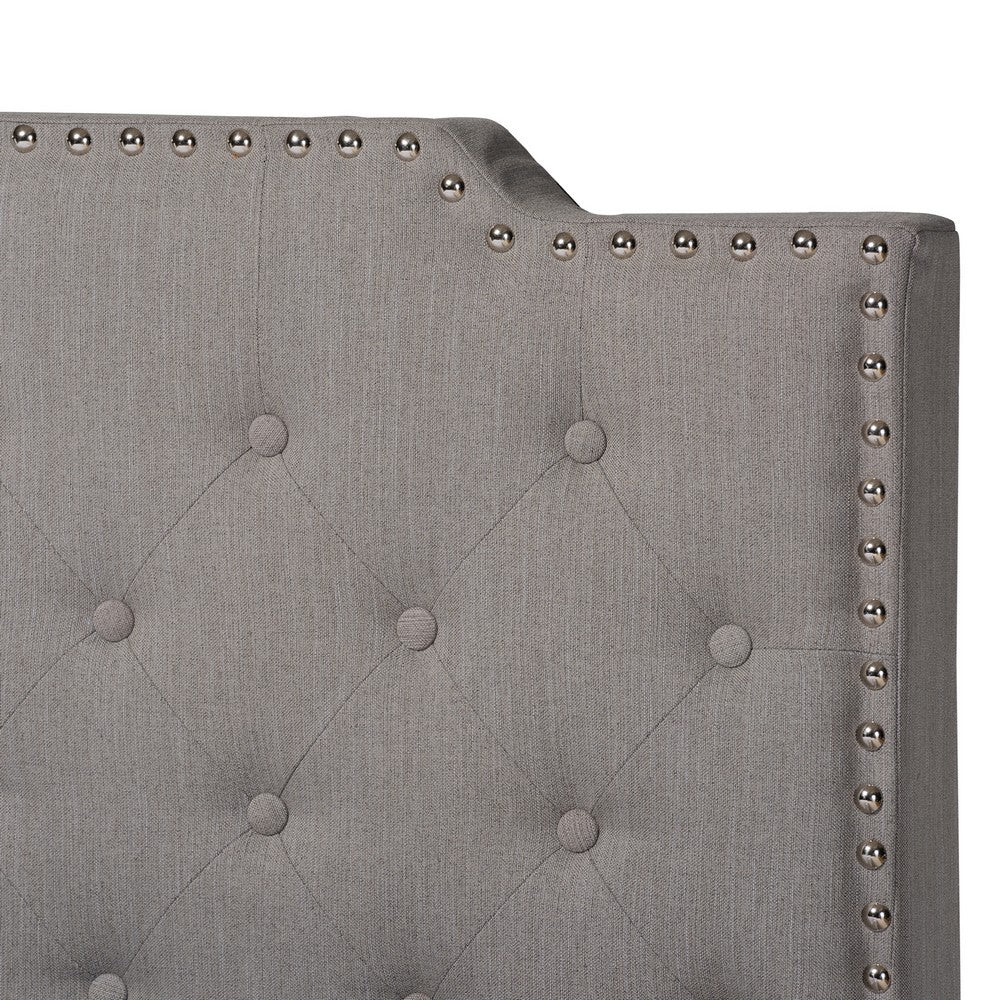 Baxton Studio - Marion King Size Bed in Grey/Black - Marion-Grey-King view 4