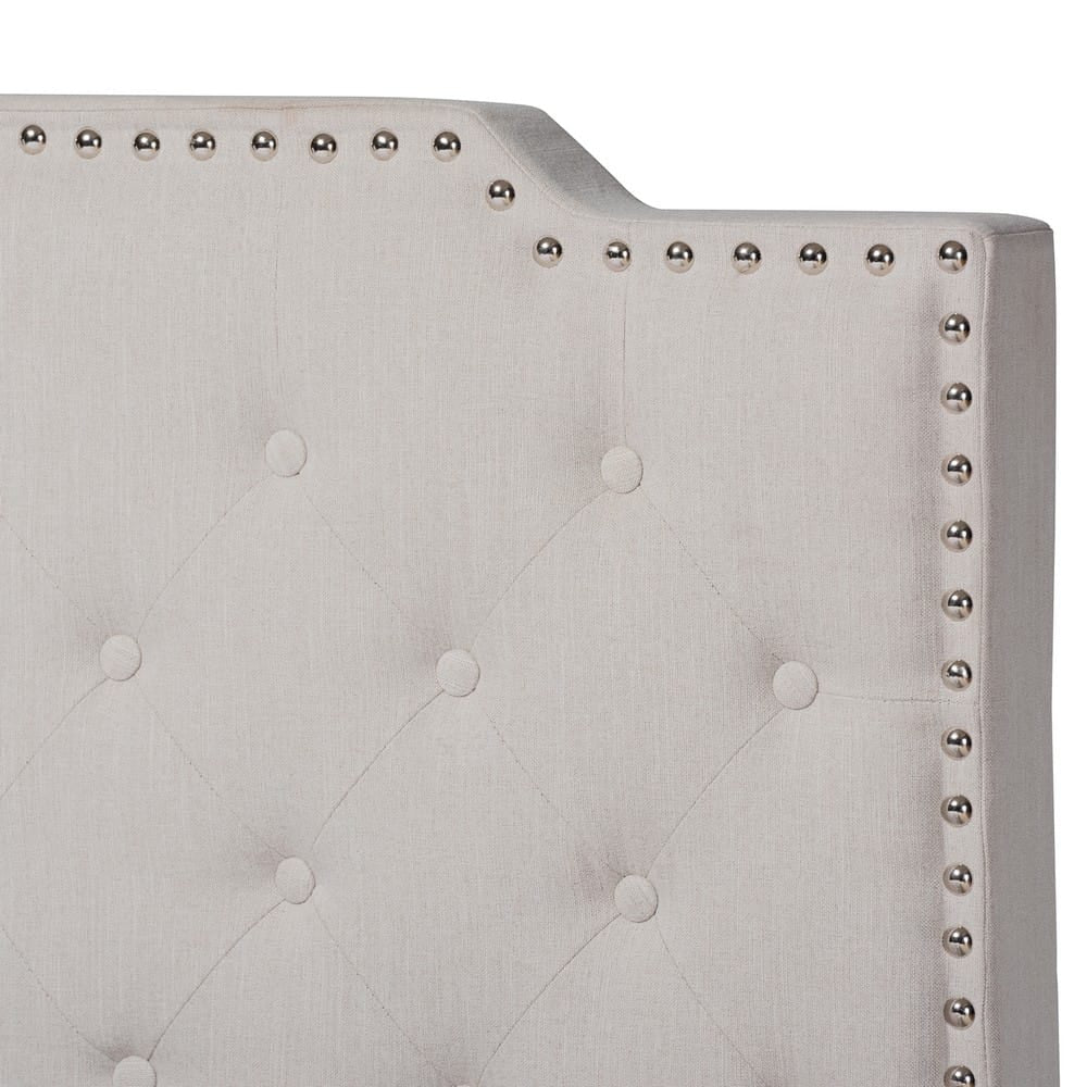 Baxton Studio - Marion Queen Size Bed in Beige/Black - Marion-Beige-Queen view 4