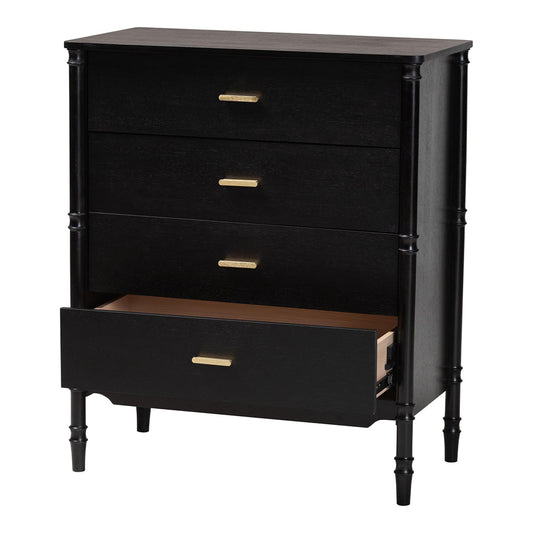 Baxton Studio - Marisela Chest in Black - MG9014-Black 9990-4DW-Chest view 2