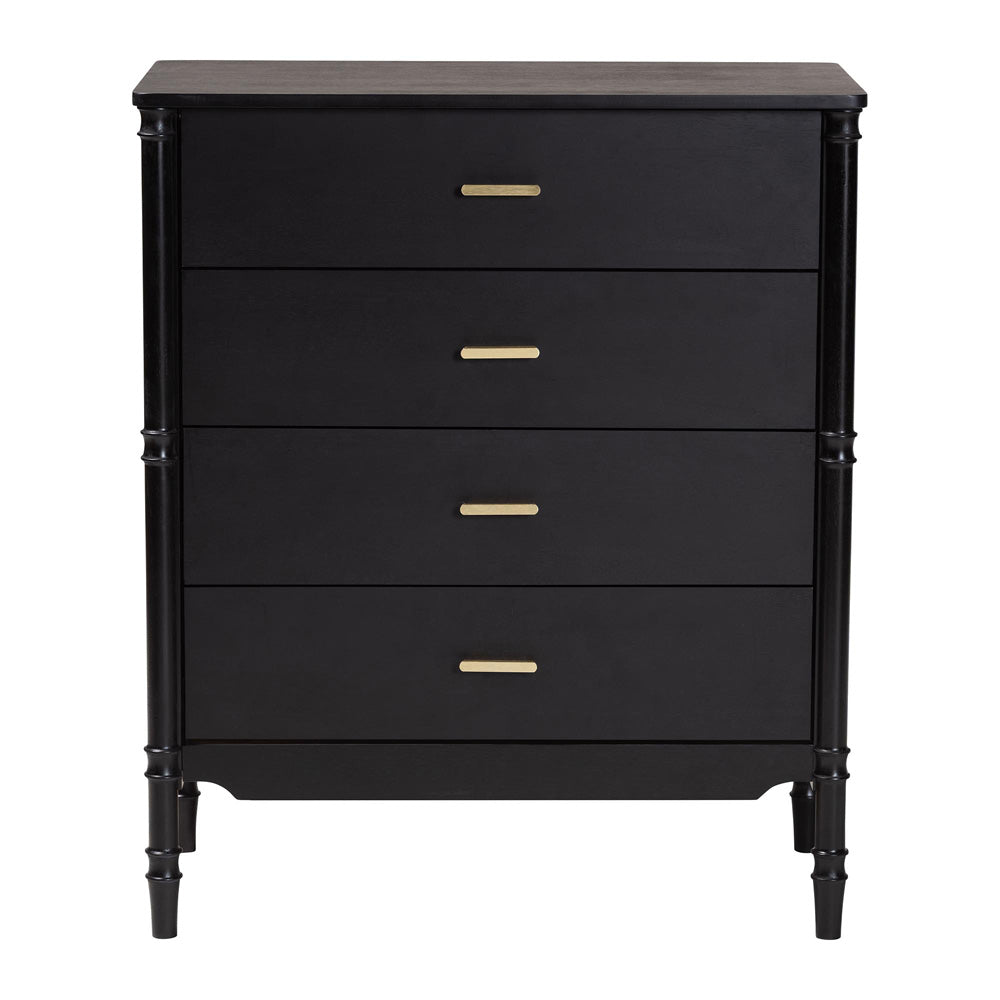 Baxton Studio - Marisela Chest in Black - MG9014-Black 9990-4DW-Chest view 3