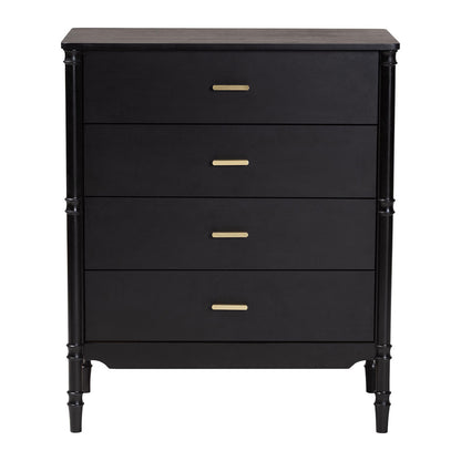 Baxton Studio - Marisela Chest in Black - MG9014-Black 9990-4DW-Chest view 3