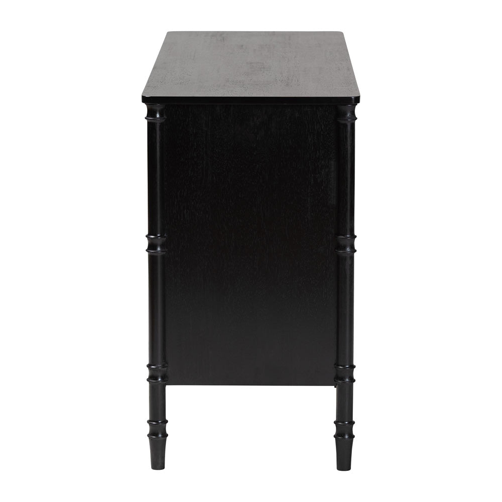 Baxton Studio - Marisela Dresser in Black - MG9014-Black 9990-6DW-Dresser view 5