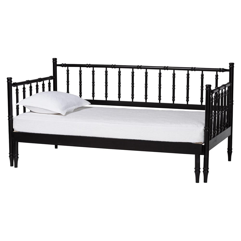 Baxton Studio - Marisela Expandable Daybed in Black - MG0246-4-Black-Twin to King-Daybed view 1