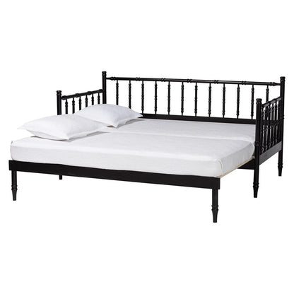 Baxton Studio - Marisela Expandable Daybed in Black - MG0246-4-Black-Twin to King-Daybed view 2