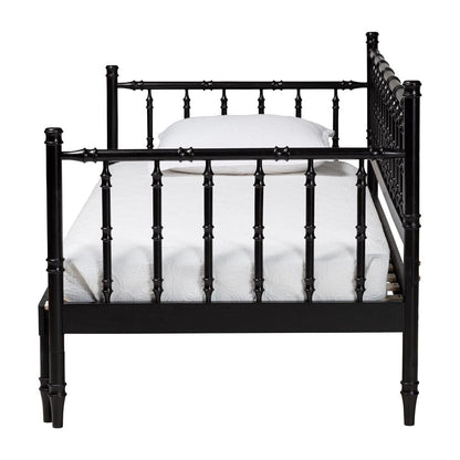 Baxton Studio - Marisela Expandable Daybed in Black - MG0246-4-Black-Twin to King-Daybed view 3