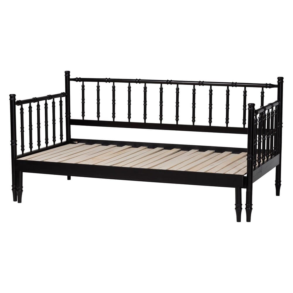 Baxton Studio - Marisela Expandable Daybed in Black - MG0246-4-Black-Twin to King-Daybed view 4