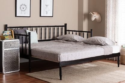 Baxton Studio - Marisela Expandable Daybed in Black - MG0246-4-Black-Twin to King-Daybed view 10