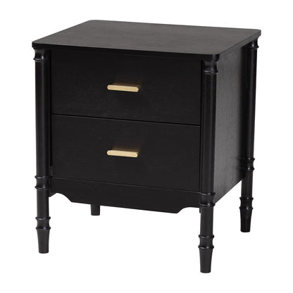 Baxton Studio - Marisela King Bedroom Set in Black - Abeni-Black-King 4PC Bedroom Set view 4