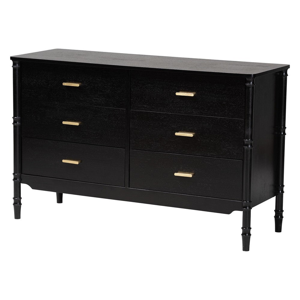 Baxton Studio - Marisela King Bedroom Set in Black - Abeni-Black-King 4PC Bedroom Set view 6