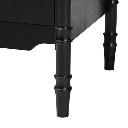 Baxton Studio - Marisela Nightstand in Black - MG9014-Black 9990-2DW-NS view 6