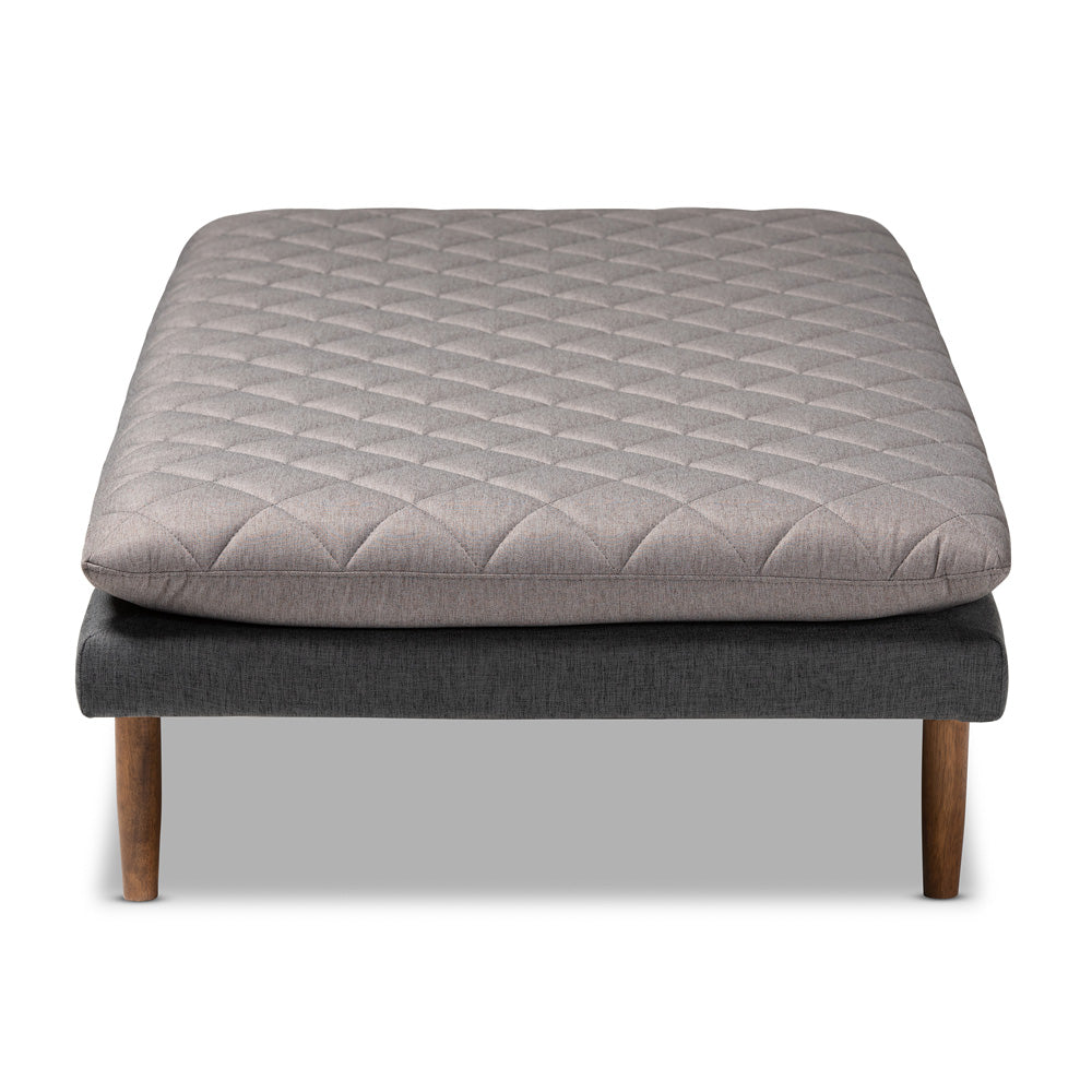 Baxton Studio - Marit Daybed in Grey/Walnut - BBT6812-Grey/Dark Grey/Walnut-Daybed view 3