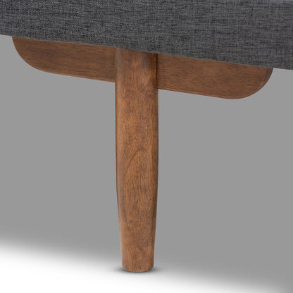 Baxton Studio - Marit Daybed in Grey/Walnut - BBT6812-Grey/Dark Grey/Walnut-Daybed view 5