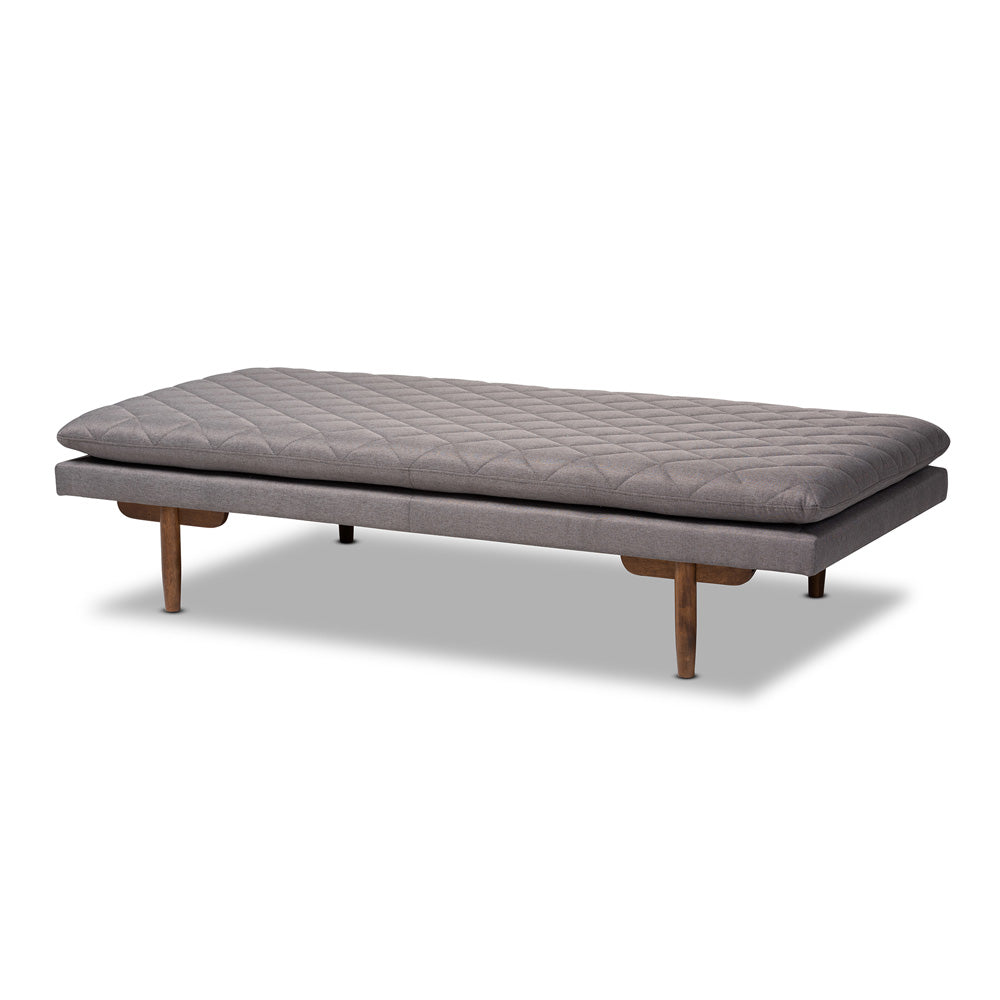 Baxton Studio - Marit Daybed in Grey/Walnut - BBT6812-Grey/Walnut-Daybed view 1