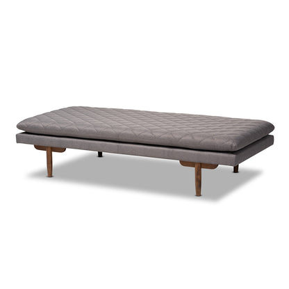 Baxton Studio - Marit Daybed in Grey/Walnut - BBT6812-Grey/Walnut-Daybed view 1