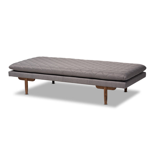 Baxton Studio - Marit Daybed in Grey/Walnut - BBT6812-Grey/Walnut-Daybed view 1
