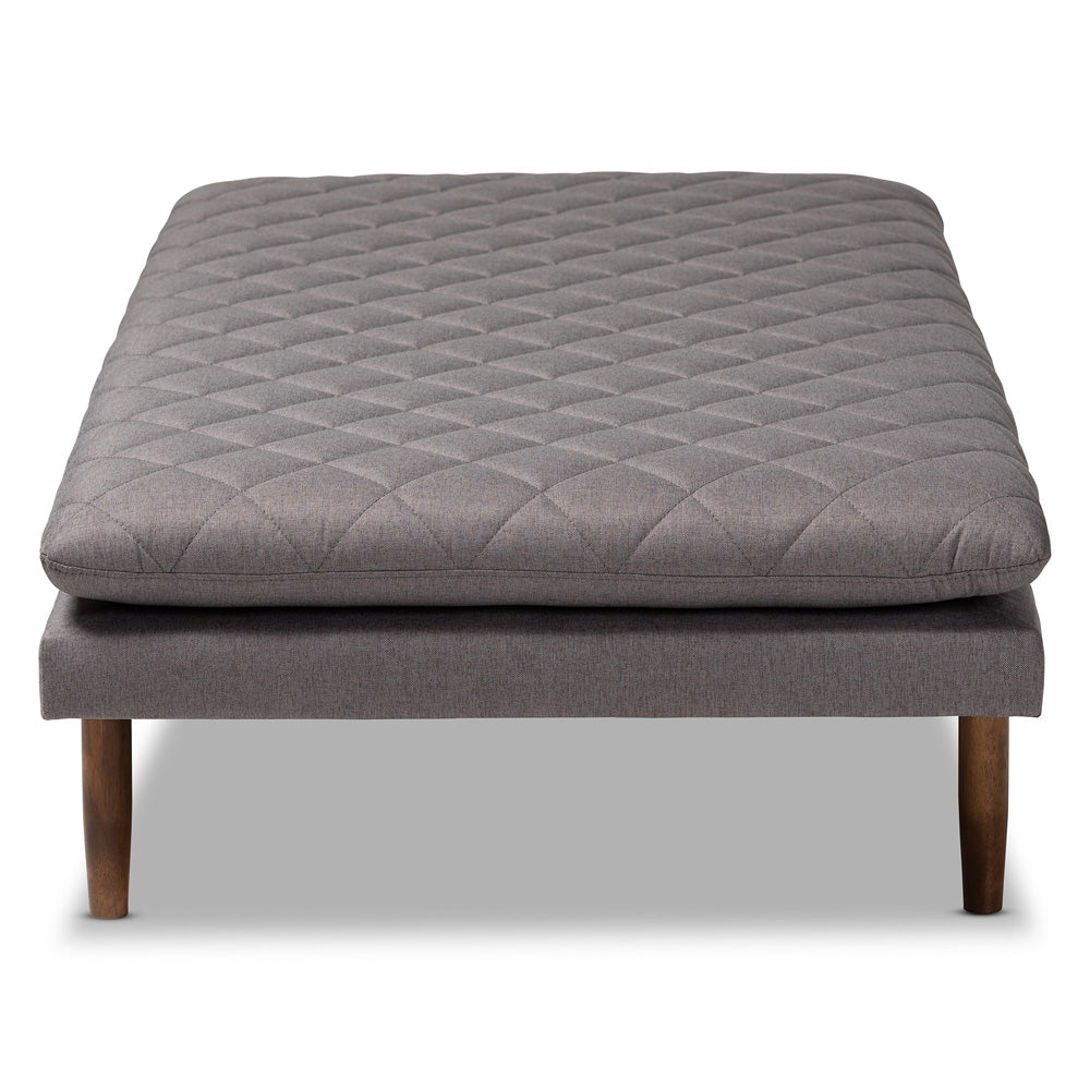 Baxton Studio - Marit Daybed in Grey/Walnut - BBT6812-Grey/Walnut-Daybed view 3