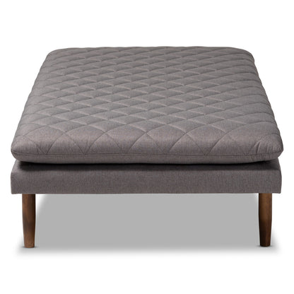 Baxton Studio - Marit Daybed in Grey/Walnut - BBT6812-Grey/Walnut-Daybed view 3
