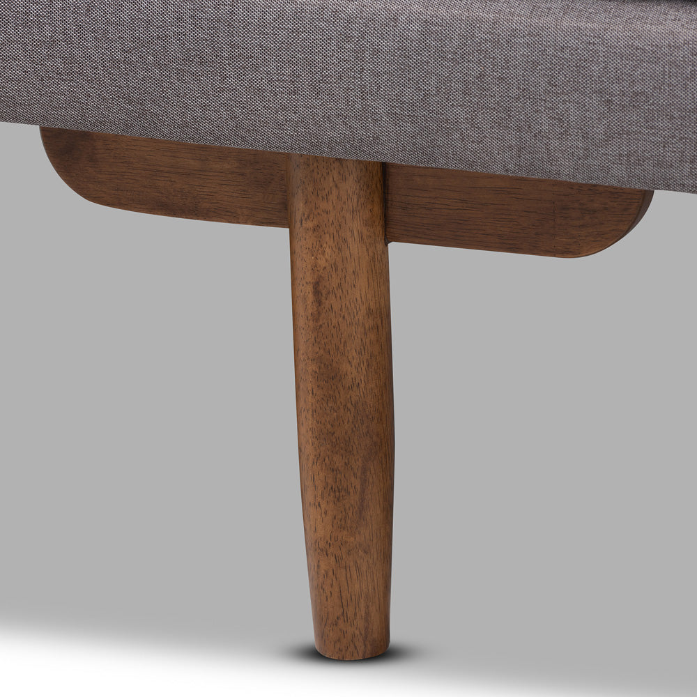 Baxton Studio - Marit Daybed in Grey/Walnut - BBT6812-Grey/Walnut-Daybed view 5